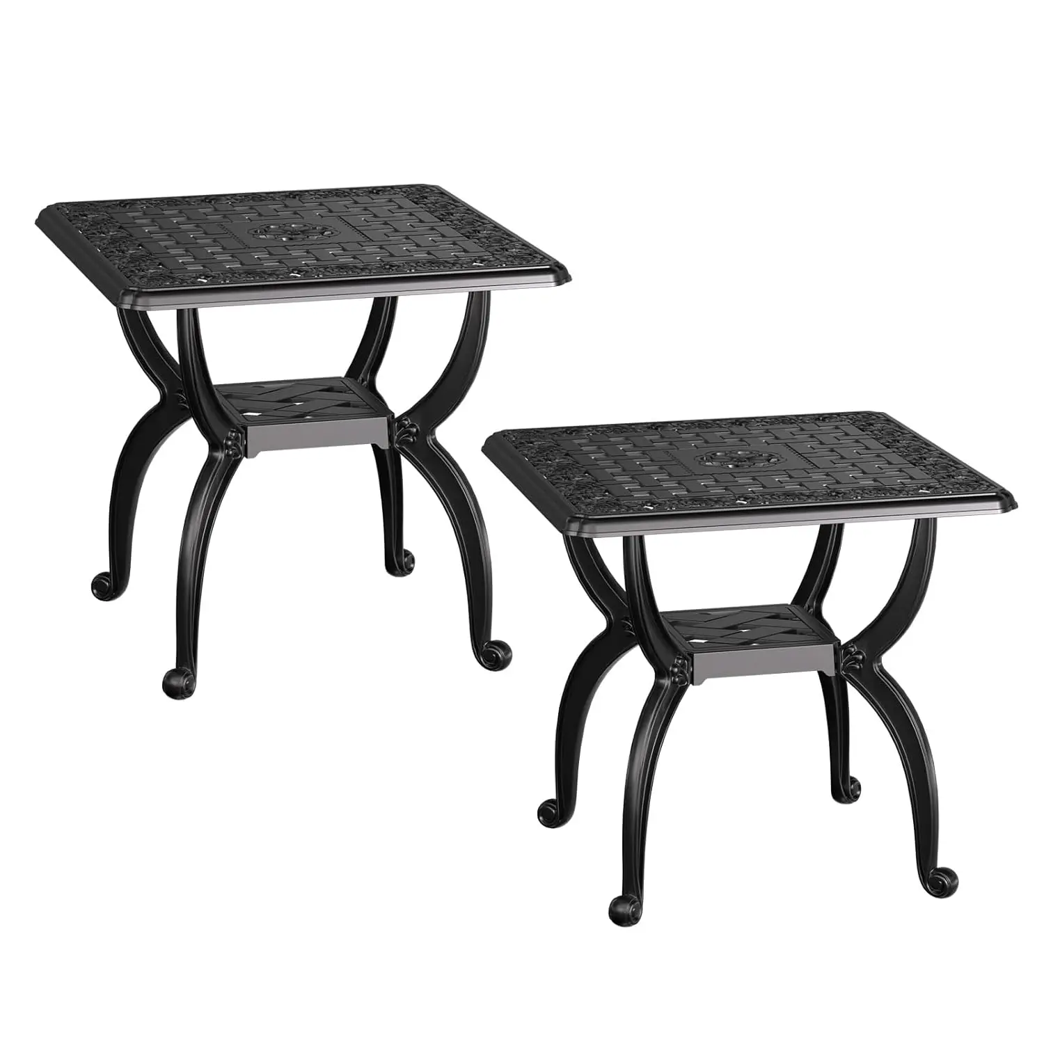 All Weather Cast Aluminum Square Bistro Table Set for Patio Garden Indoor Lawn, Customized
All Weather Cast Aluminum Square Bistro Table Set for Patio Garden Indoor Lawn, Customized