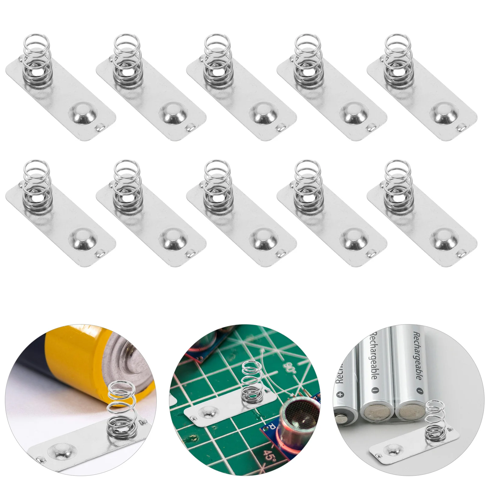 10 PCS Terminals Contacts Aa Springs Connectors Replacement Silver Plate
10 PCS Terminals Contacts Aa Springs Connectors Replacement Silver Plate