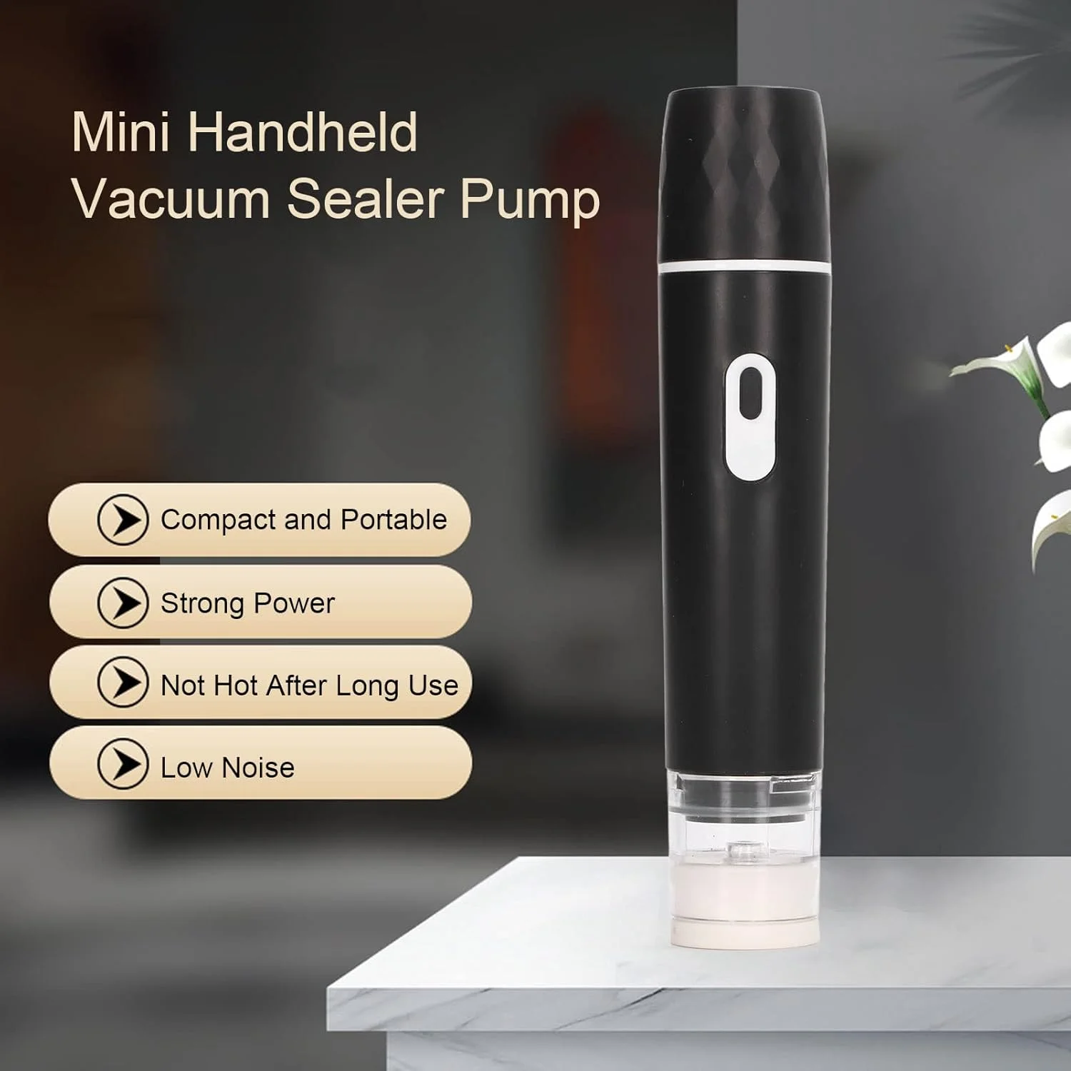 Portable Air Sealing Machine -50~60KPA Air Vacuum Cordless Sealing Machine Tool Vacuum Bags Boxes for Office Picnic Food
Portable Air Sealing Machine -50~60KPA Air Vacuum Cordless Sealing Machine Tool Vacuum Bags Boxes for Office Picnic Food