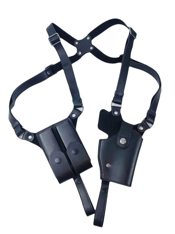 Vintage Leather Double Mag Pouch Shoulder Holster Underarm Gun Holster for 92 Pistol Cosplay Accessory
Vintage Leather Double Mag Pouch Shoulder Holster Underarm Gun Holster for 92 Pistol Cosplay Accessory
