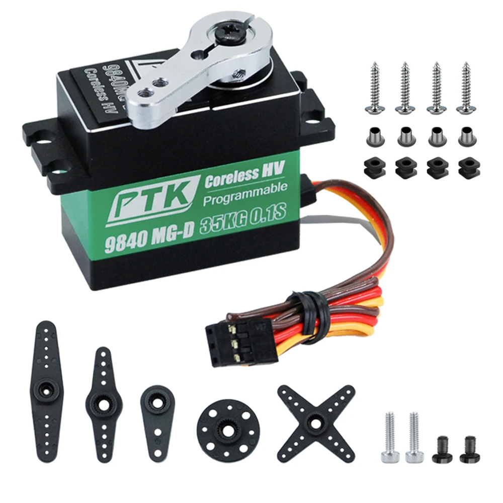 PTK 9840MG-D 35kg Metal Gear Digital Splash-Proof RC Servo for Remote Control Cars Fixed Wings Airplanes Model
PTK 9840MG-D 35kg Metal Gear Digital Splash-Proof RC Servo for Remote Control Cars Fixed Wings Airplanes Model