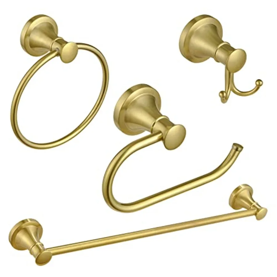 4 Pcs Bathroom Accessories Set Single Towel Bar Towel Ring Toilet Paper Holder Double Towel Hooks Wall Mounted Bath Hardware Ac
4 Pcs Bathroom Accessories Set Single Towel Bar Towel Ring Toilet Paper Holder Double Towel Hooks Wall Mounted Bath Hardware Ac