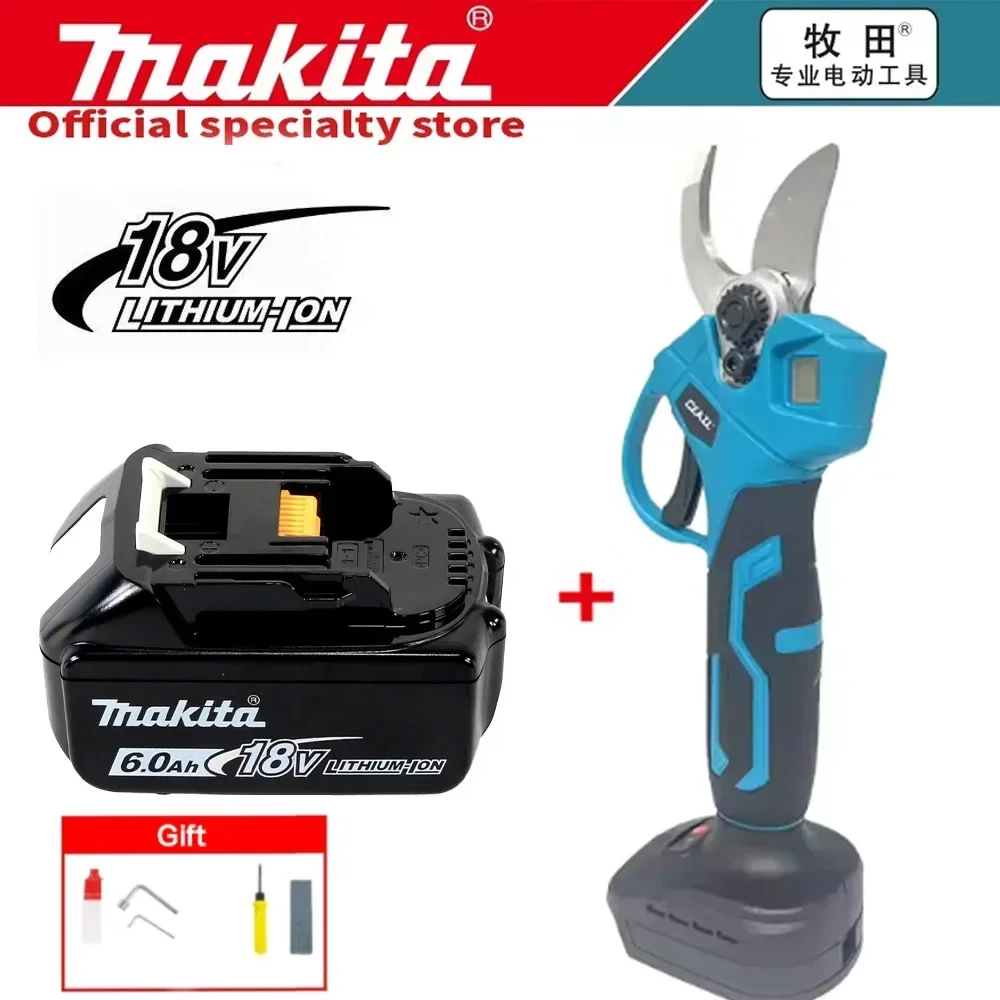 Makita Wireless Electric Scissors 18V Battery Garden Fruit Tree Pruning Machine LED Display 30mm Rechargeable Electric Scissors
Makita Wireless Electric Scissors 18V Battery Garden Fruit Tree Pruning Machine LED Display 30mm Rechargeable Electric Scissors