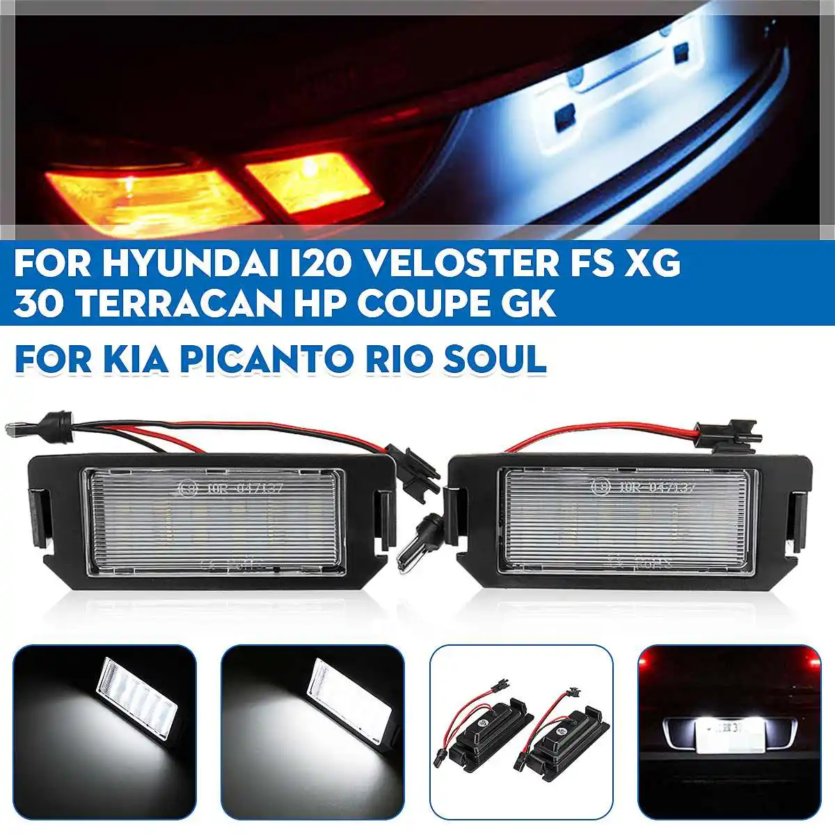 2Pcs LED Number License Plate Light Lamp for Hyundai I20 I10 Veloster FS XG30 Terracan HP Coupe GK for Kia Picanto Rio Soul
2Pcs LED Number License Plate Light Lamp for Hyundai I20 I10 Veloster FS XG30 Terracan HP Coupe GK for Kia Picanto Rio Soul