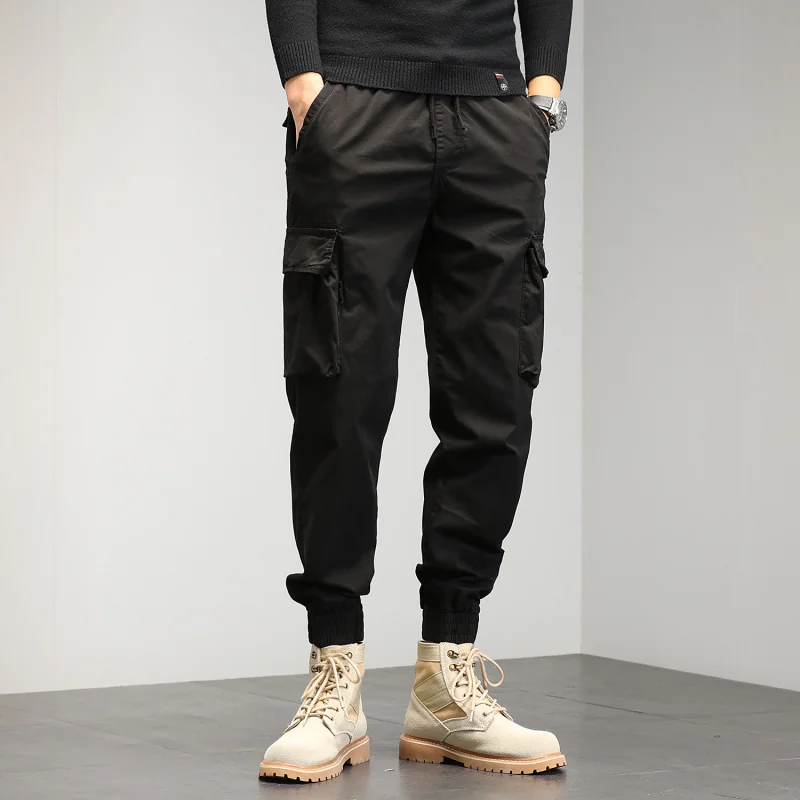 Men's High-End American Style Workwear Pants Solid Color Washed Ankle Tied Outdoor Slim Fit Casual Pants with Multiple Pockets
Men's High-End American Style Workwear Pants Solid Color Washed Ankle Tied Outdoor Slim Fit Casual Pants with Multiple Pockets