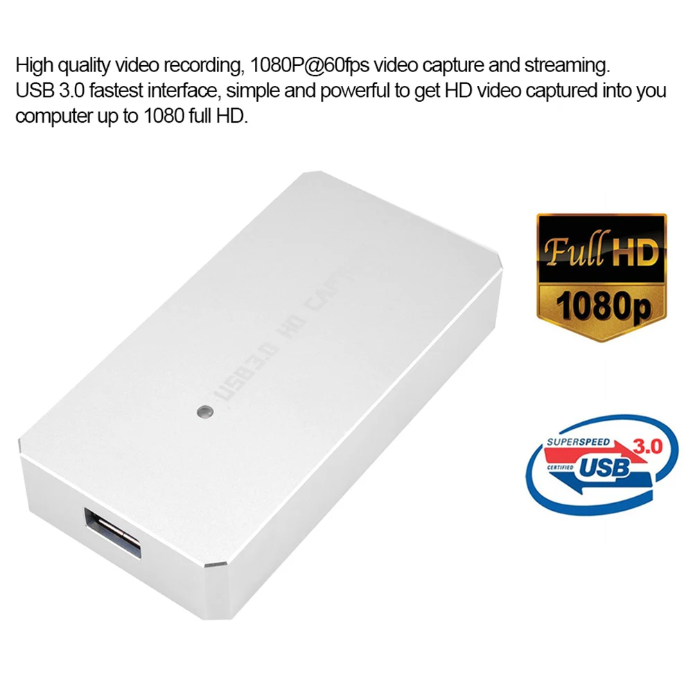 ezcap287P USB 3.0 HD Capture Card Video Game Recorder 1080P Live Streaming Converter Plug and Play for XBOX One PS3 PS4 WII U
ezcap287P USB 3.0 HD Capture Card Video Game Recorder 1080P Live Streaming Converter Plug and Play for XBOX One PS3 PS4 WII U