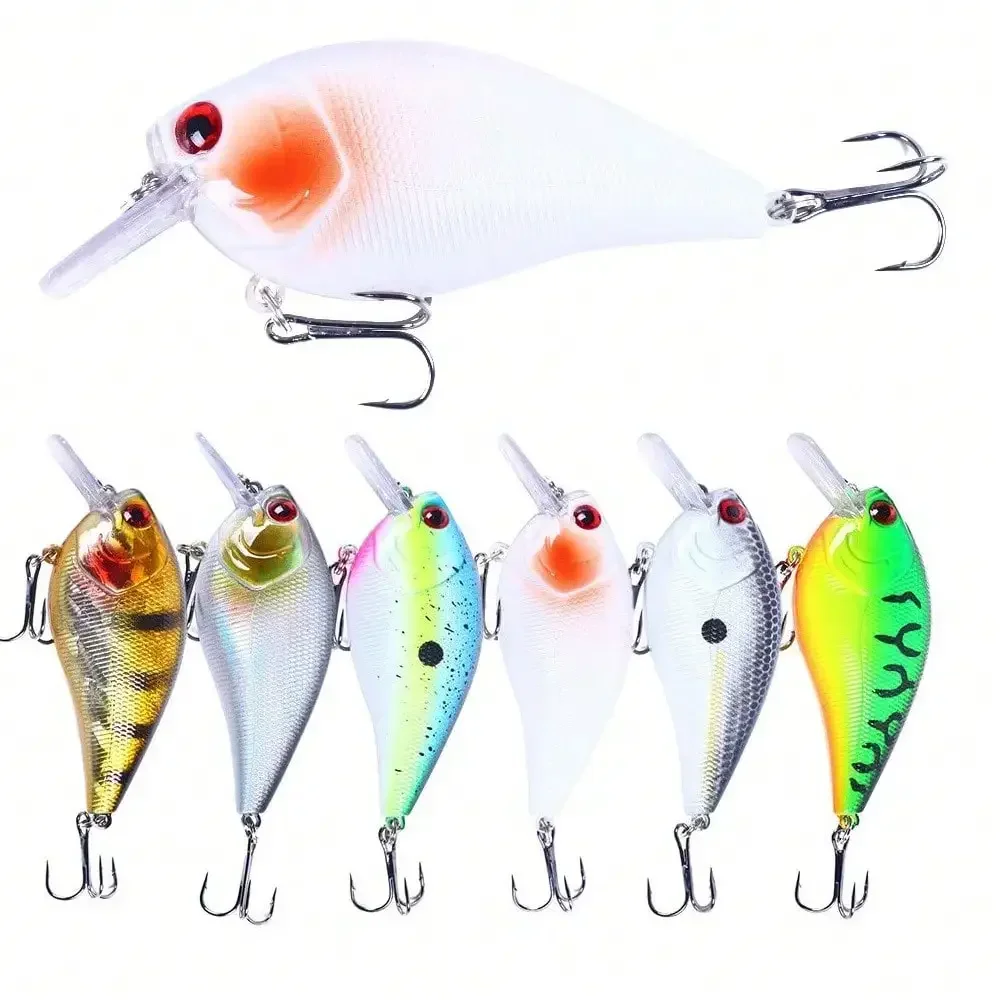 6pcs Crankbait Fishing Lure Set Topwater Artificial Hard Bait Minnow Swimbait Trout Bass Carp Fishing
6pcs Crankbait Fishing Lure Set Topwater Artificial Hard Bait Minnow Swimbait Trout Bass Carp Fishing