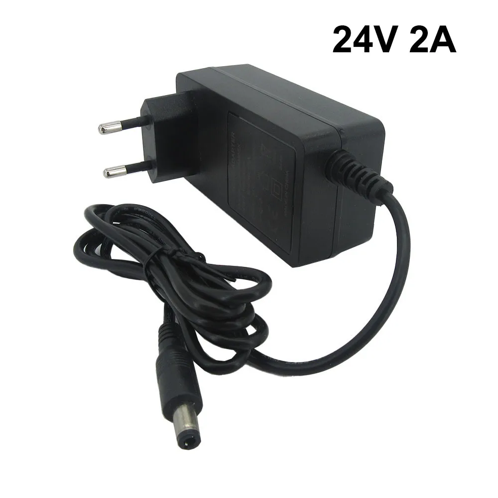 24V 2A 48W DC Power Supply Adapter Charger 100~240V AC to DC 24 Volt 2 Amp LED Light Converter
24V 2A 48W DC Power Supply Adapter Charger 100~240V AC to DC 24 Volt 2 Amp LED Light Converter