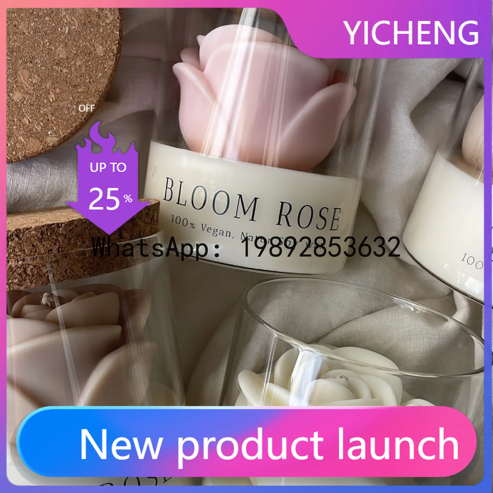 LYY rose-shaped scented candle creative Valentine's Day gift fragrance souvenir candle ornament
LYY rose-shaped scented candle creative Valentine's Day gift fragrance souvenir candle ornament