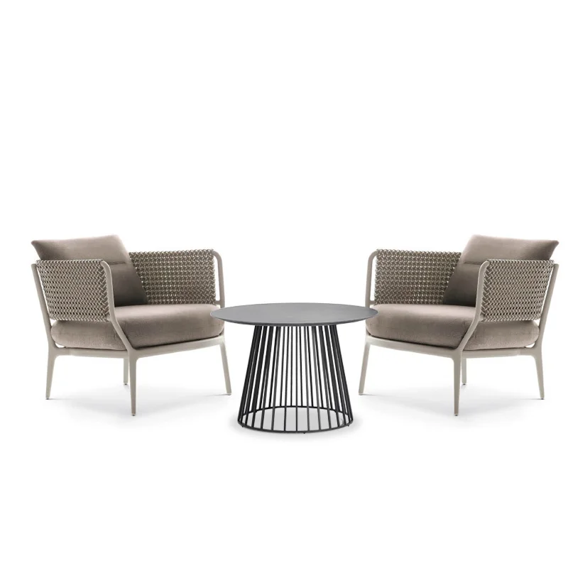 Customized Nordic outdoor rattan single person sofa, outdoor courtyard balcony leisure coffee table set of three pieces
Customized Nordic outdoor rattan single person sofa, outdoor courtyard balcony leisure coffee table set of three pieces