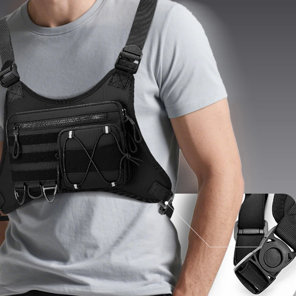 Men's new tactical chest bag outdoor hiking camping vest bag outdoor sports cycling vest bag leisure multi-functional backpack
Men's new tactical chest bag outdoor hiking camping vest bag outdoor sports cycling vest bag leisure multi-functional backpack
