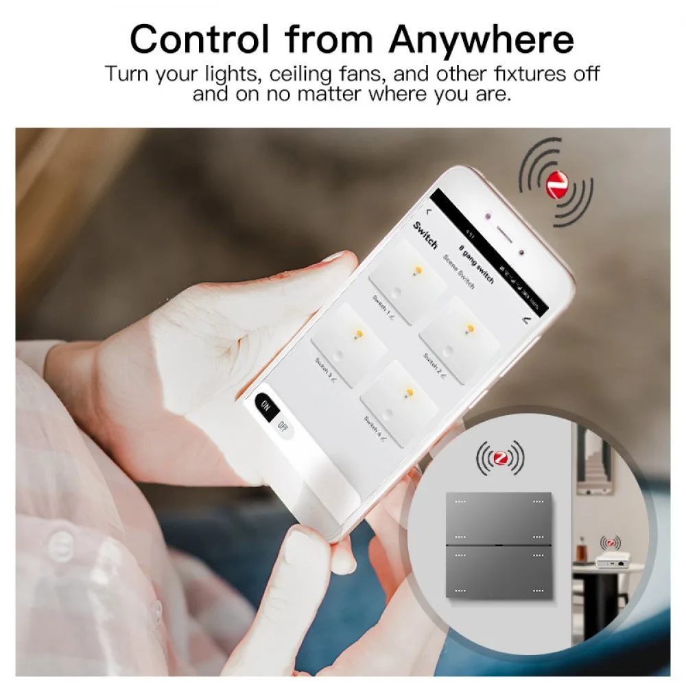 Умный выключатель Tuya Zigbee AC110-220V 300W, 8-клавишный, 10A, с функцией таймера, управление голосом через Google, для умного дома, работает с шлюзом
Умный выключатель Tuya Zigbee AC110-220V 300W, 8-клавишный, 10A, с функцией таймера, управление голосом через Google, для умного дома, работает с шлюзом