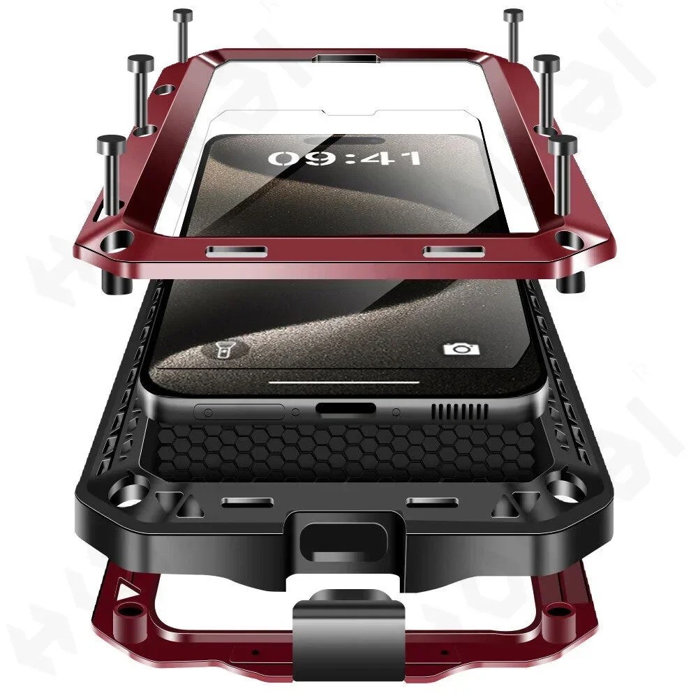For iPhone 15 14 13 12 11 Pro Max XS XR 8 7 Plus SE3 Heavy Duty Armor Metal Case Shockproof Protective Cover Screen Protector
For iPhone 15 14 13 12 11 Pro Max XS XR 8 7 Plus SE3 Heavy Duty Armor Metal Case Shockproof Protective Cover Screen Protector