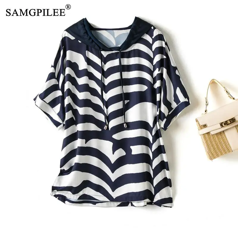 Women's Elegant Blouses 2022 New Summer Zebra Print Contrast Color Hooded Casual Thin Chiffon Loose Top Chiffon Womam Shirts 4XL
Women's Elegant Blouses 2022 New Summer Zebra Print Contrast Color Hooded Casual Thin Chiffon Loose Top Chiffon Womam Shirts 4XL