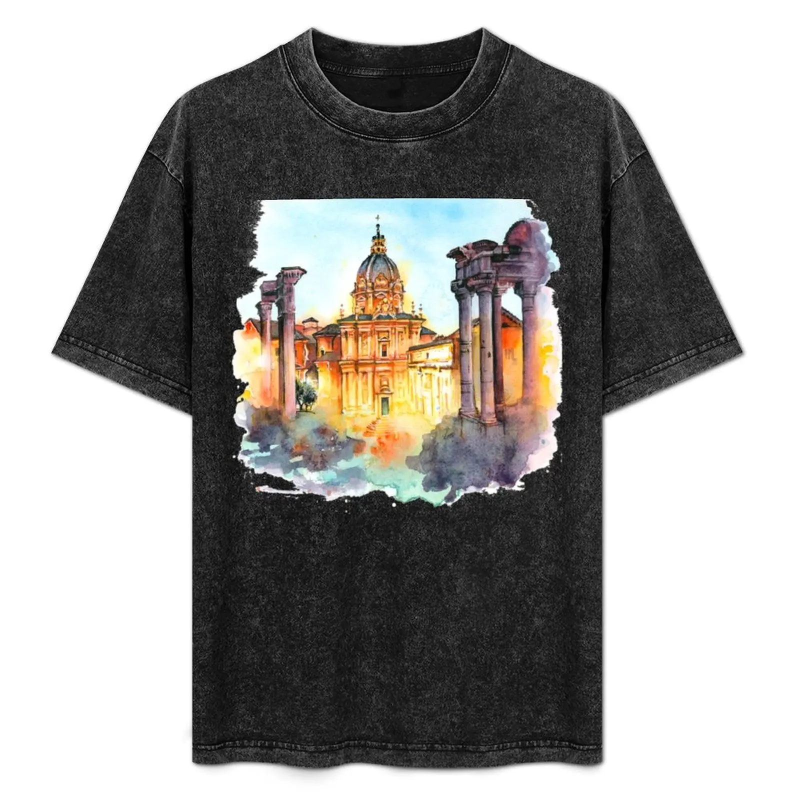 Roman Forum in Rome T-Shirt Classic Print Short Sleeve Shirt
Roman Forum in Rome T-Shirt Classic Print Short Sleeve Shirt