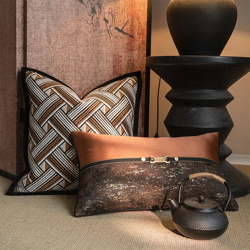 Modern Luxury Geometric Jacquard Cushion Cover High Precision Brown Gold Pillow Covers Boho Pillow Case for Sofa Home Decor
Modern Luxury Geometric Jacquard Cushion Cover High Precision Brown Gold Pillow Covers Boho Pillow Case for Sofa Home Decor