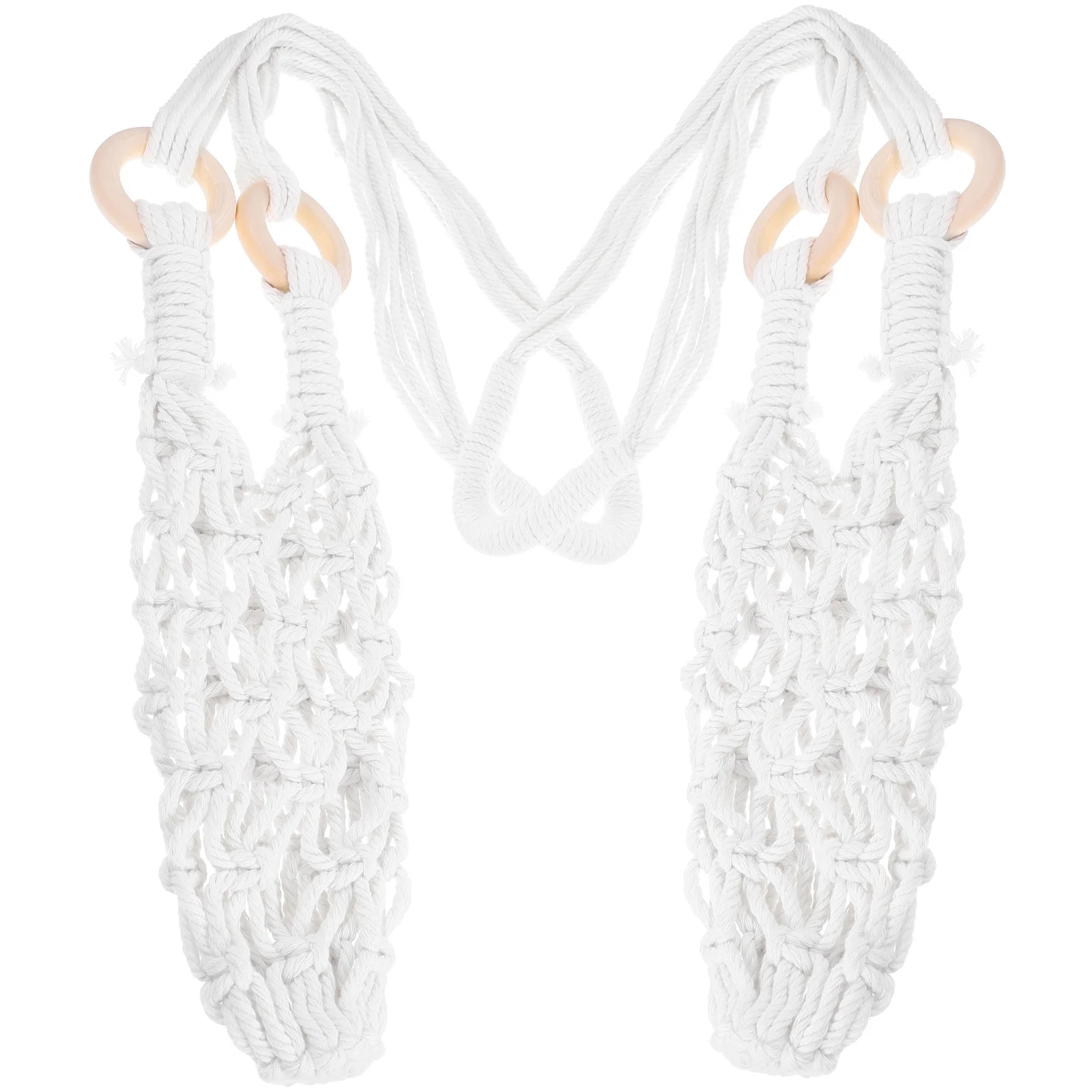 2Pcs Red Wine Decorative Hanging Storage Bag Hand-Woven Cotton Rope Wine Bottle Holder Kitchen Wall Organizer Basket for Fruits
2Pcs Red Wine Decorative Hanging Storage Bag Hand-Woven Cotton Rope Wine Bottle Holder Kitchen Wall Organizer Basket for Fruits