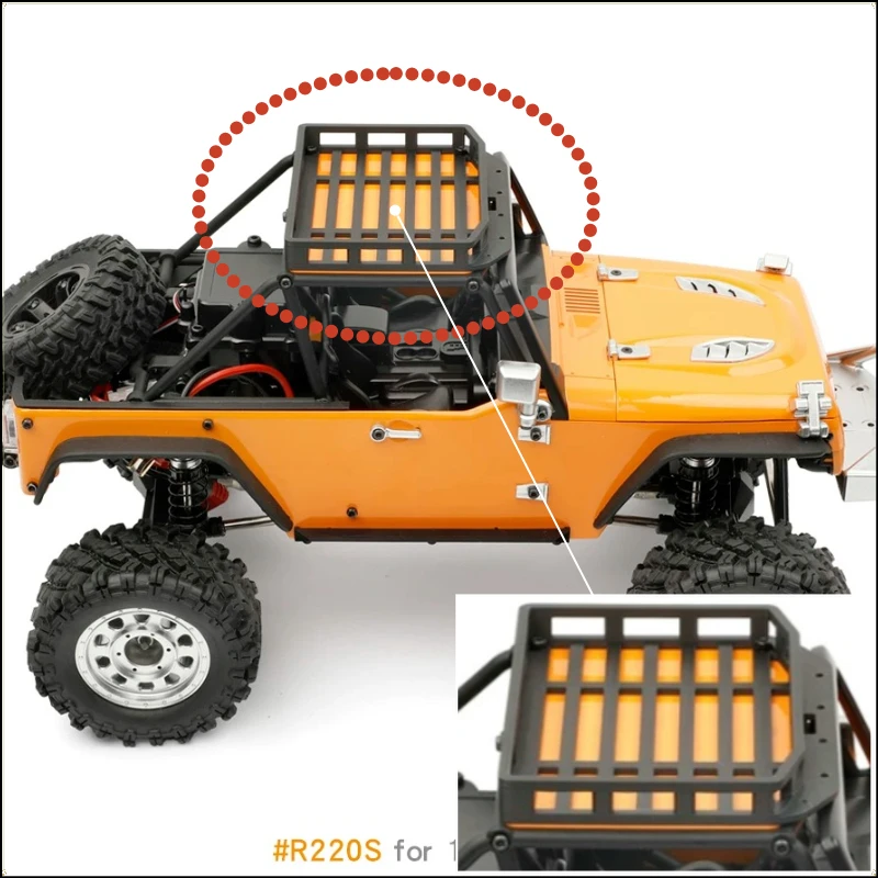 RC Car roof rack can be equipped with GRC spotlights, climbing car simulation modification for 1/12 RC #R220S
RC Car roof rack can be equipped with GRC spotlights, climbing car simulation modification for 1/12 RC #R220S