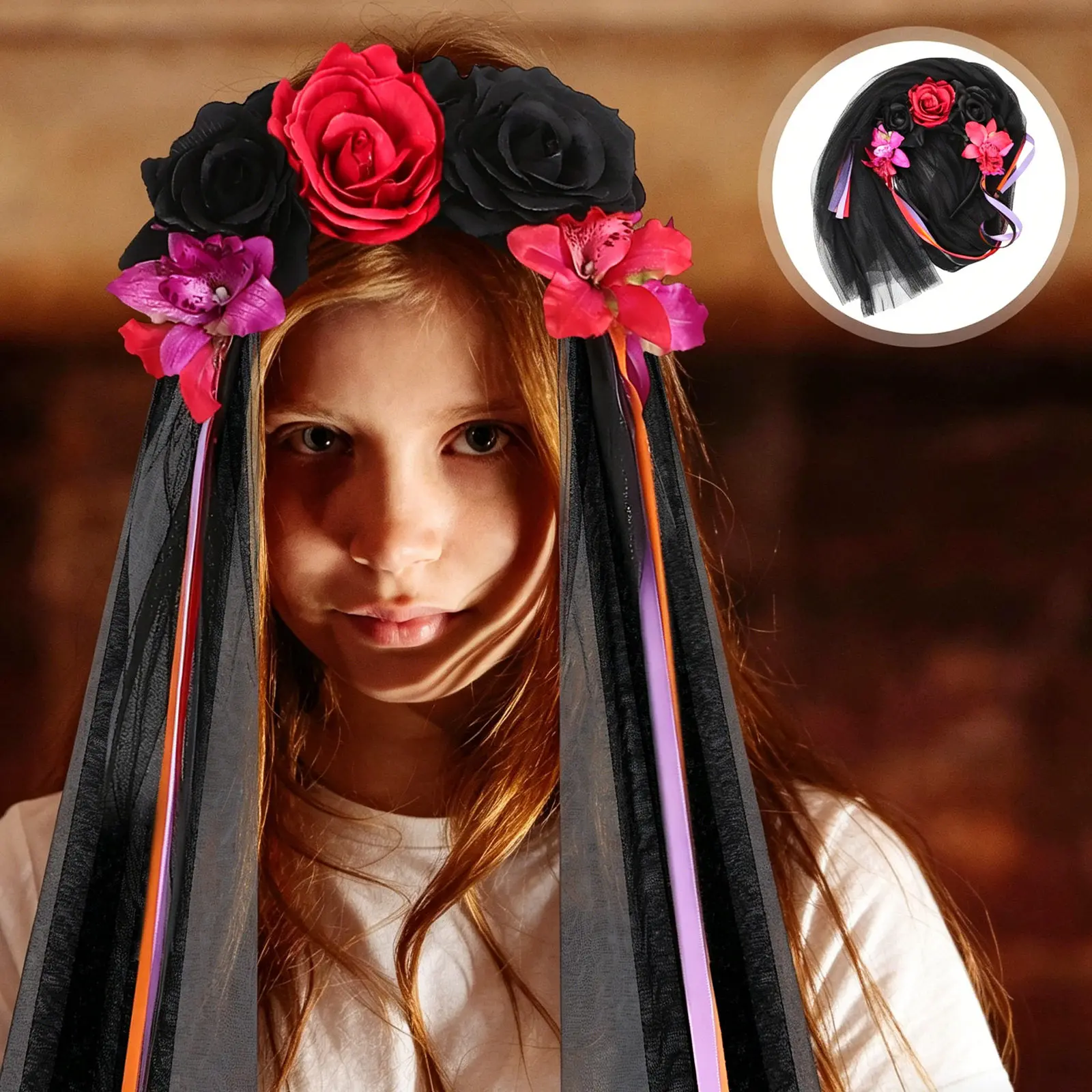 Halloween Black Red Rose Hairband One Size Fit Most Halloween Party Cosplay Costume Performance Hair Accessory
Halloween Black Red Rose Hairband One Size Fit Most Halloween Party Cosplay Costume Performance Hair Accessory