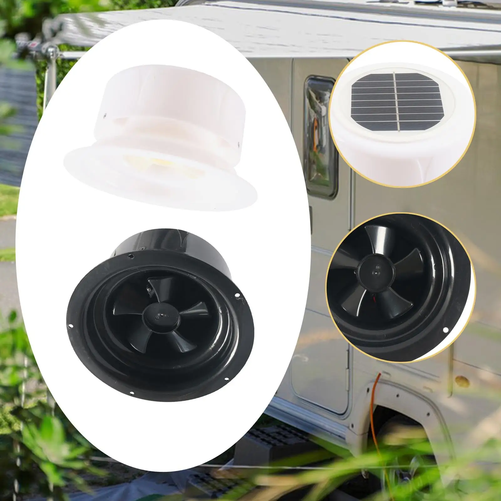 RV Solar Ventilation Fan Accessory Ceiling Fan for Boat Marine Trailer
RV Solar Ventilation Fan Accessory Ceiling Fan for Boat Marine Trailer
