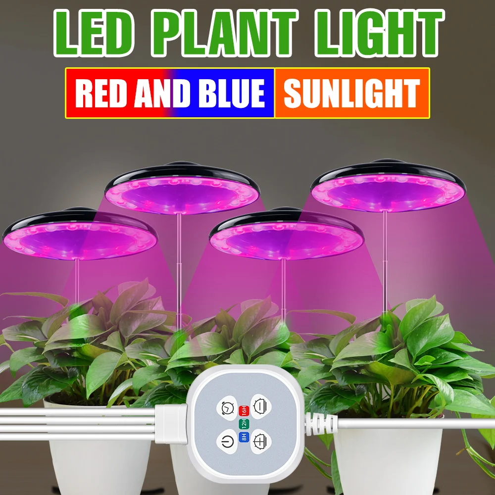 LED Full Spectrum Grow Lights Full Spectrum Plant Lamp With Timing Auto On/Off For Indoor Potted Flower Hydroponics Cultivation
LED Full Spectrum Grow Lights Full Spectrum Plant Lamp With Timing Auto On/Off For Indoor Potted Flower Hydroponics Cultivation