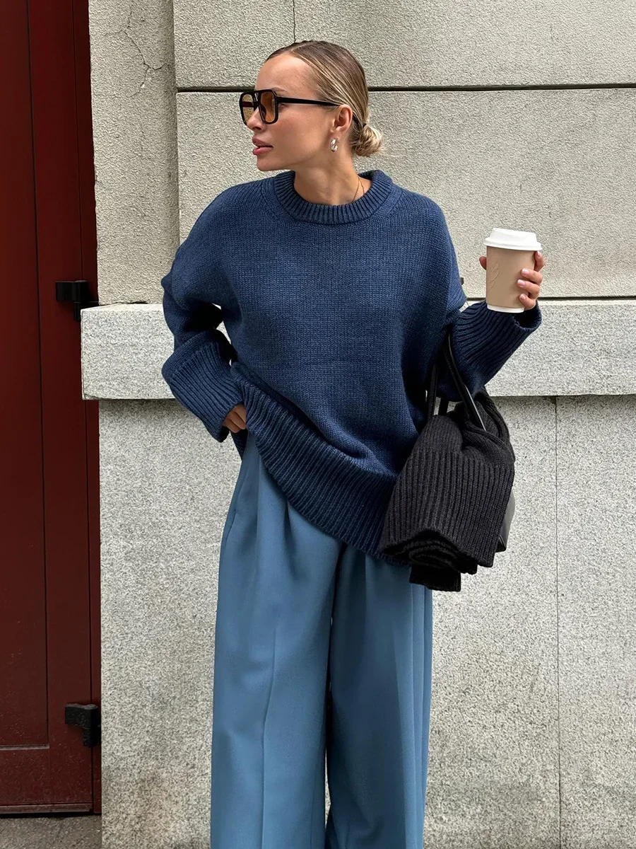 Blubelle модный повседневный пуловер женский осенне-зимний утепленный оверсайз теплый однотонный базовый вязаный свитер
Blubelle модный повседневный пуловер женский осенне-зимний утепленный оверсайз теплый однотонный базовый вязаный свитер