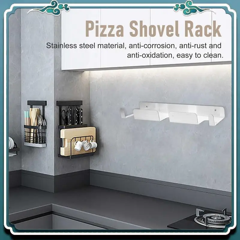 Premium Pizza Shovel Wall Rack Brushed Stainless Steel Pizza Peel Rack Wall Mounted Hanger Heavy Duty Pizza Shovel Holder
Premium Pizza Shovel Wall Rack Brushed Stainless Steel Pizza Peel Rack Wall Mounted Hanger Heavy Duty Pizza Shovel Holder
