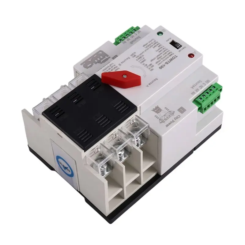 AB08-Automatic Transfer Switch Dual Power 3P 100A Household Manual/Automatic Power Switch
AB08-Automatic Transfer Switch Dual Power 3P 100A Household Manual/Automatic Power Switch