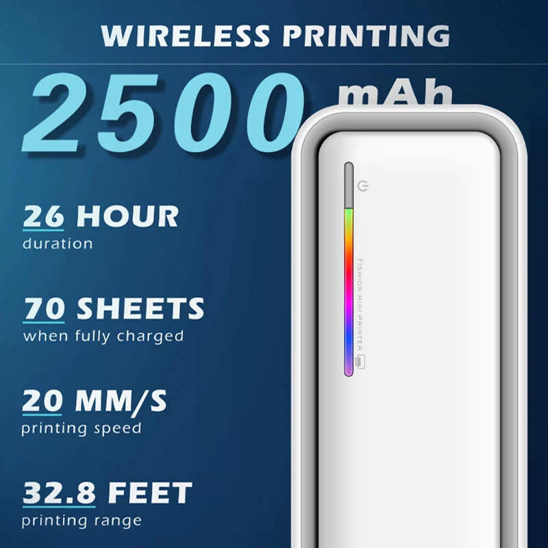 China Manufacturer X9 No Ink Portable A4 Printer Mini Wireless Mobile Thermal Printer
China Manufacturer X9 No Ink Portable A4 Printer Mini Wireless Mobile Thermal Printer