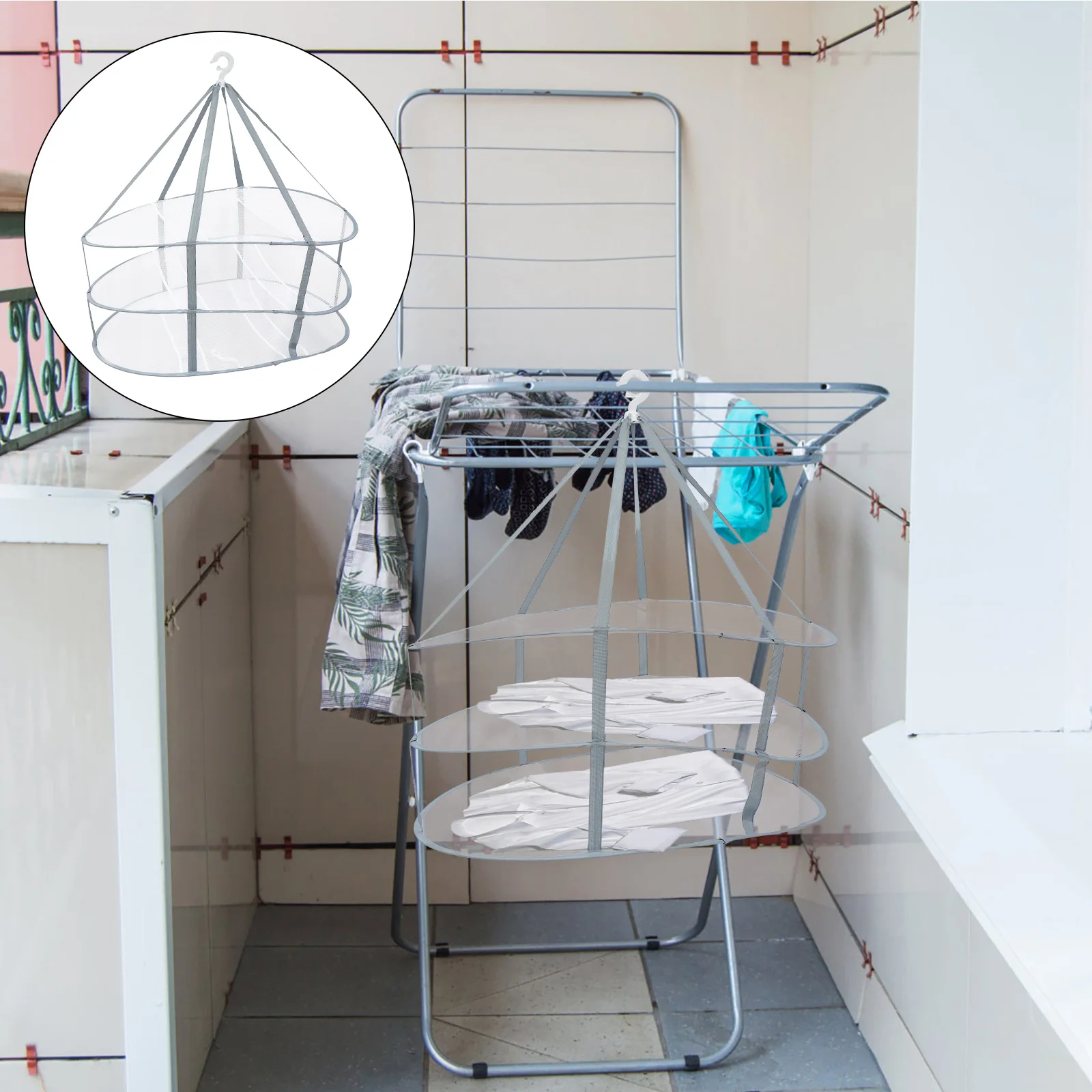 1pc Foldable Rack Sock Hanger Sweater Mesh Laundry Hanging Clothes Drying Laundry Tuck Net Hanger Net Space Saving
1pc Foldable Rack Sock Hanger Sweater Mesh Laundry Hanging Clothes Drying Laundry Tuck Net Hanger Net Space Saving