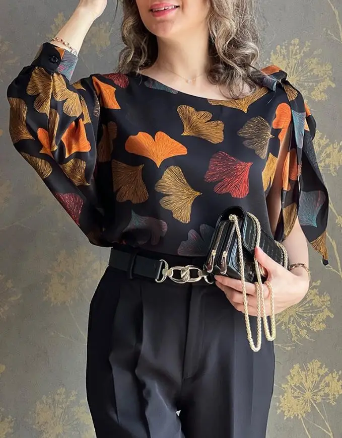 Women Blouse 2025 Spring New Fashion Floral Print One Shoulder Tied Detail Blouse Casual Looose Fit Long Sleeve Daily Top
Women Blouse 2025 Spring New Fashion Floral Print One Shoulder Tied Detail Blouse Casual Looose Fit Long Sleeve Daily Top