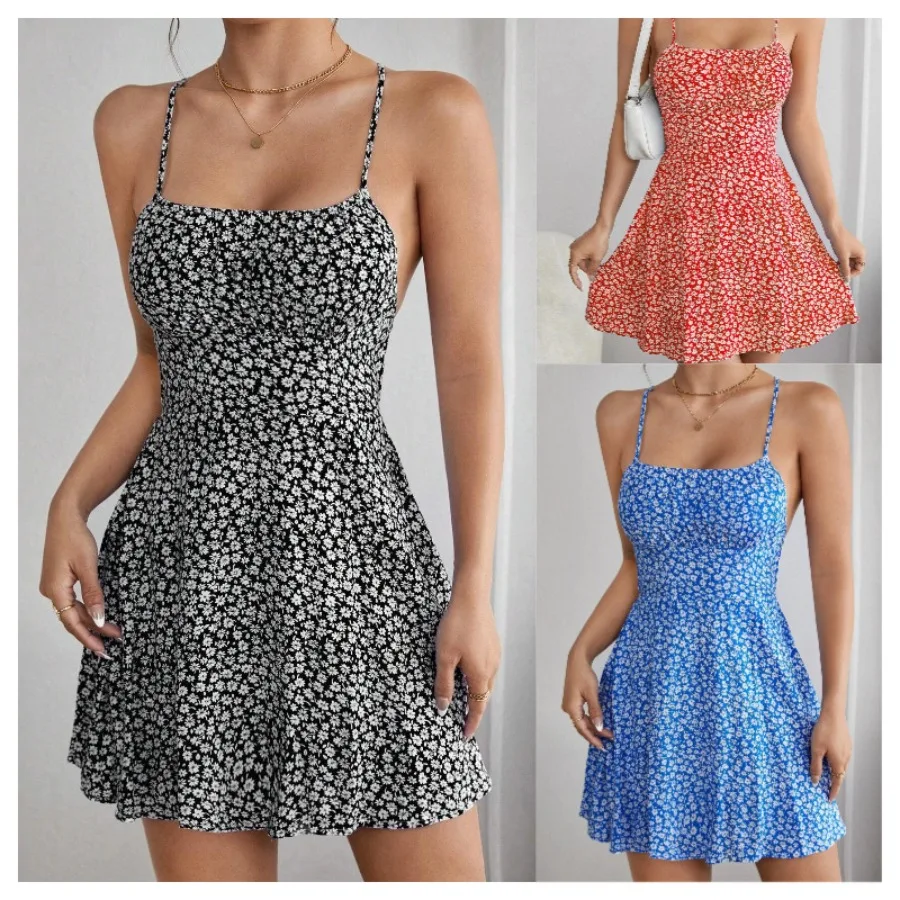 【New style】Spot new spring and summer style slim floral backless suspender short dress sexy and fashionable
【New style】Spot new spring and summer style slim floral backless suspender short dress sexy and fashionable