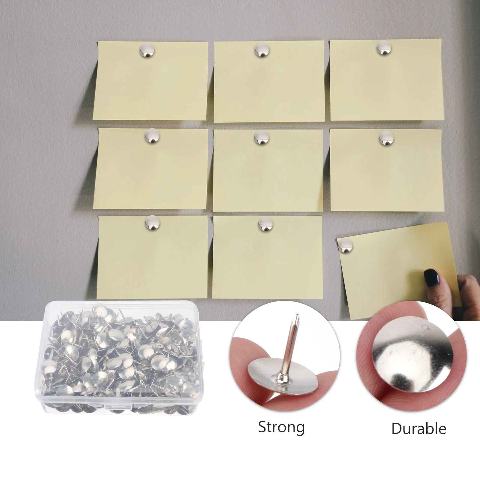500 Pcs Office Pin Board Medal Cork Tacks Large Thumb Nail Map Push Flat Thumbtack
500 Pcs Office Pin Board Medal Cork Tacks Large Thumb Nail Map Push Flat Thumbtack