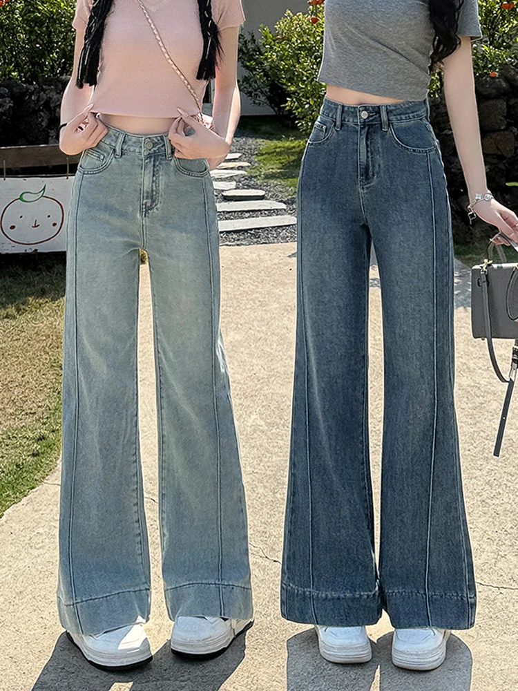 Retro Wide Leg Denim Jeans Women's Summer Style Small Size Versatile High Waist Slimming Loose Drapey Nine Point Micro Flared...
Retro Wide Leg Denim Jeans Women's Summer Style Small Size Versatile High Waist Slimming Loose Drapey Nine Point Micro Flared...