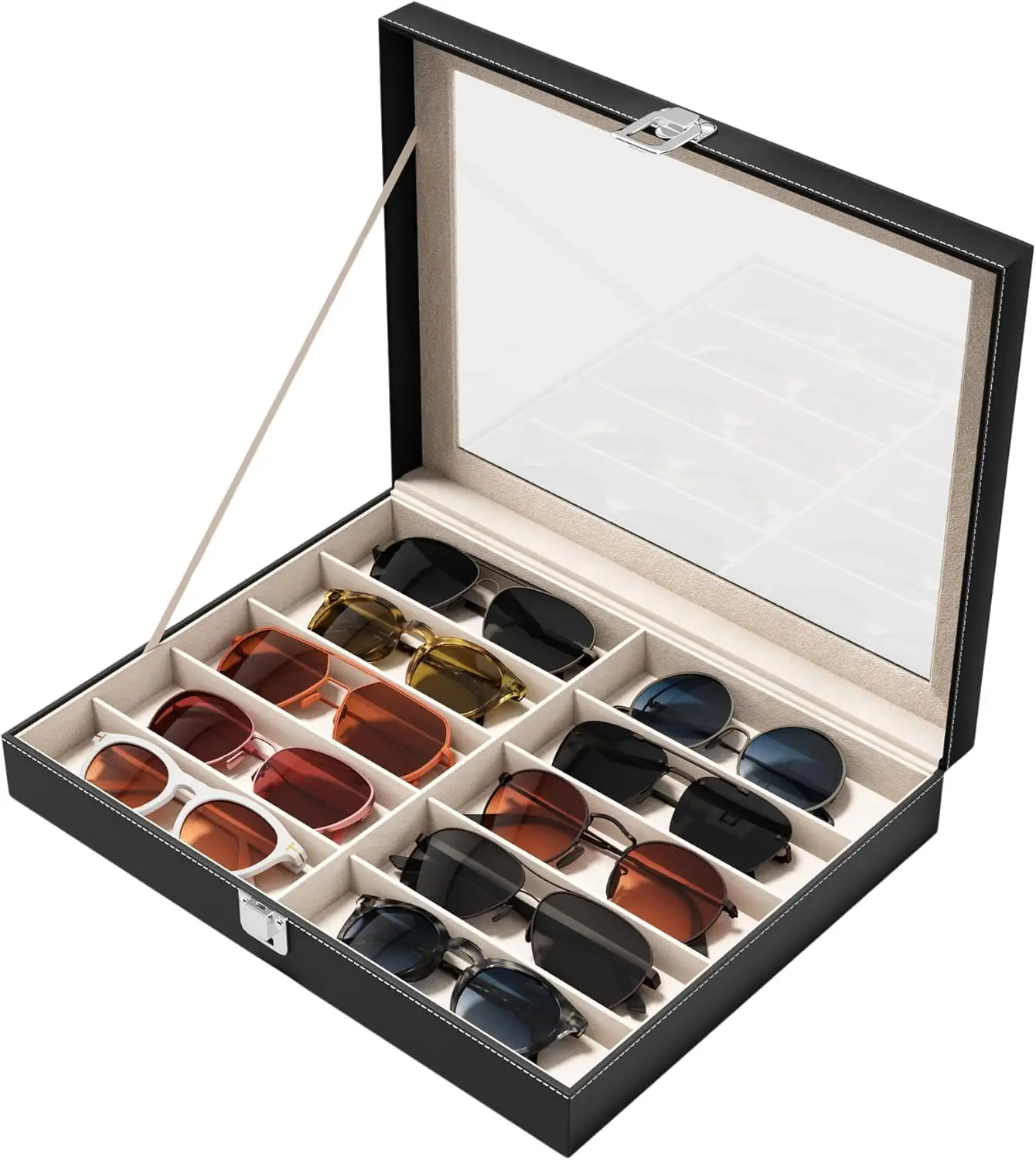 Clear Acrylic Eyewear Organizer with Lid – 10 or 30 Slot Display Storage Box for Sunglasses & Reading Glasses, Stackable Design
Clear Acrylic Eyewear Organizer with Lid – 10 or 30 Slot Display Storage Box for Sunglasses & Reading Glasses, Stackable Design