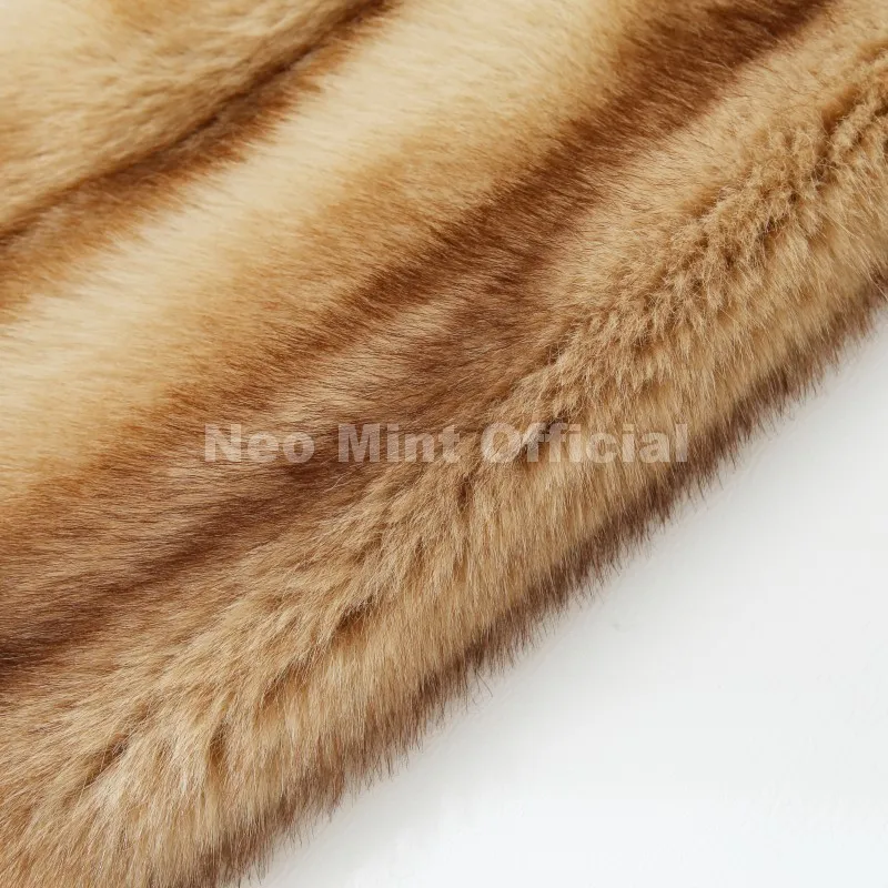 Neo Mint Runway Fashion Yellow Striped Maxi Long Faux Fur Coat Jacket Women Winter Brand Fluffy Fox Fur Overcoat Girls Outerwear 80 Sc39c2d75b31248beaa2bffebd721e3c8c