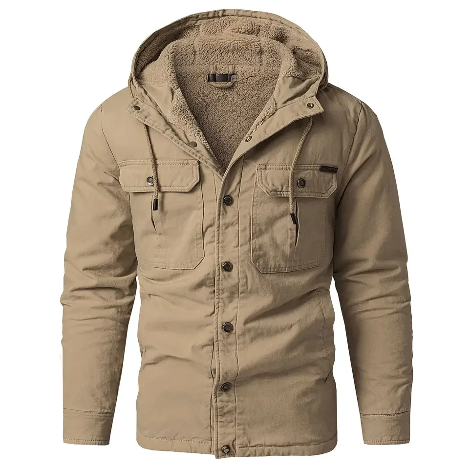 Large Size Fleece Thickened Hooded Solid Color Shirt Lamb Fleece Winter Cotton Top for Men
Large Size Fleece Thickened Hooded Solid Color Shirt Lamb Fleece Winter Cotton Top for Men