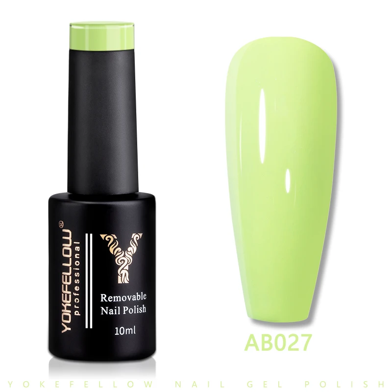 YOKEFELLOW UV LED Gel Nail Polish Green AB027 10ML Professional Semi-permanent Gel Varnishes for Nails
YOKEFELLOW UV LED Gel Nail Polish Green AB027 10ML Professional Semi-permanent Gel Varnishes for Nails