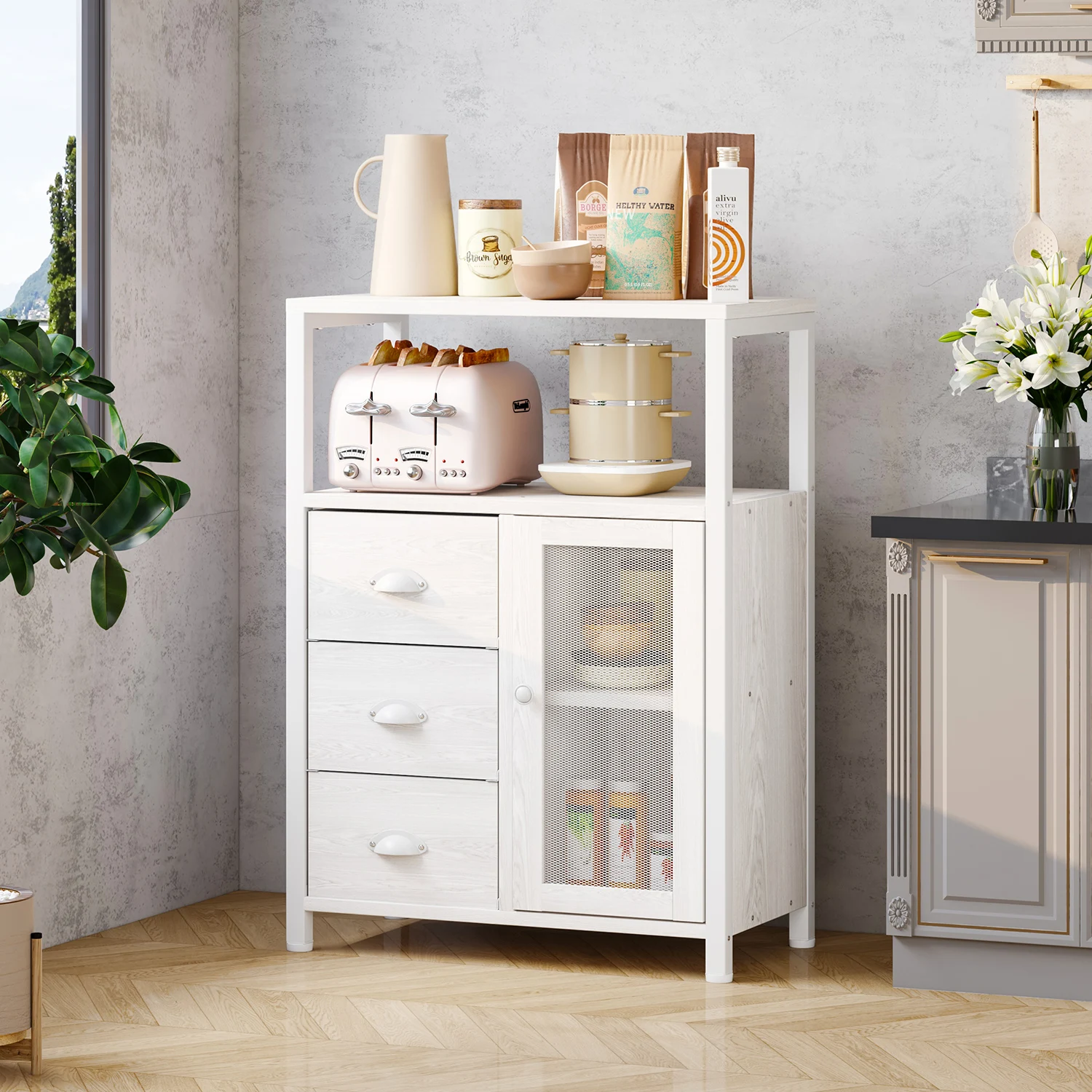 Bathroom Floor Storage Cabinet Organizer With 3 Removable Drawers And 1 Door, Industrial Floor Storage Cabinet
Bathroom Floor Storage Cabinet Organizer With 3 Removable Drawers And 1 Door, Industrial Floor Storage Cabinet