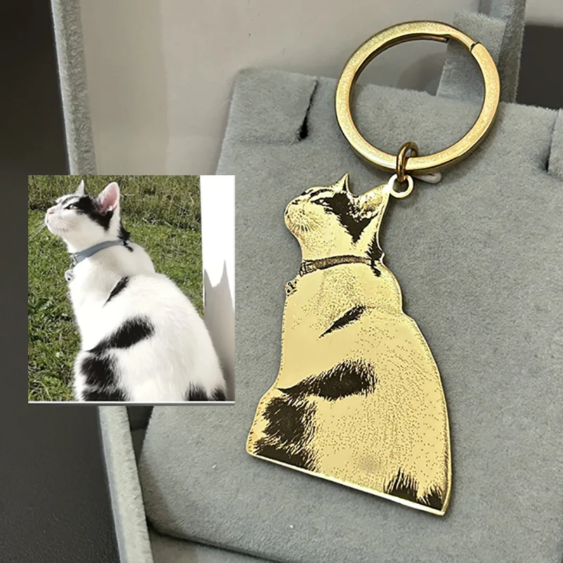 Custom Pet Cat Dog Portrait Key Chain Stainless Steel Personalized Cute Animal Pendant Key Ring Delicate Jewelry Memorial Gift
Custom Pet Cat Dog Portrait Key Chain Stainless Steel Personalized Cute Animal Pendant Key Ring Delicate Jewelry Memorial Gift