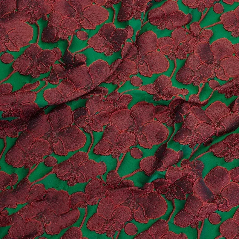 Relief Large Red Flower Jacquard Fabric Retro Women's Dress Skirt Bag Decorative Sewing Fabric
Relief Large Red Flower Jacquard Fabric Retro Women's Dress Skirt Bag Decorative Sewing Fabric