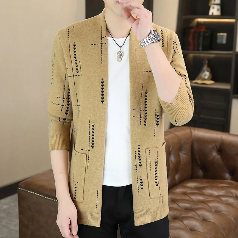 Men's Knitted Cardigan Casual Versatile oulder Wrap Spring Autumn Light Maturi Weave Sweater Jaet Faion Trend Youth
Men's Knitted Cardigan Casual Versatile oulder Wrap Spring Autumn Light Maturi Weave Sweater Jaet Faion Trend Youth