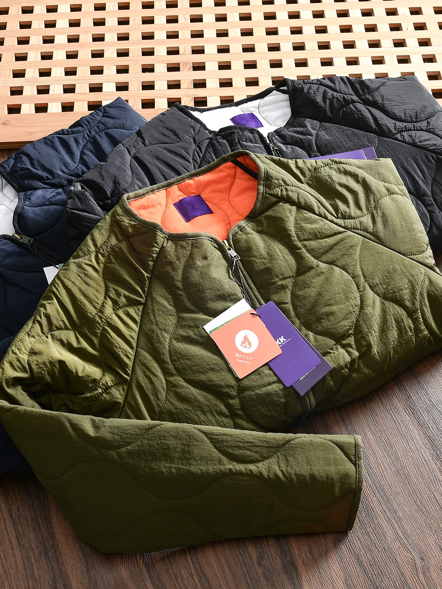 Thickened Sewn Cotton Jacket for Men Casual Loose Neckless Polyester Fiber Winter Warm Outerwear Zipper Closure Standard Fit
Thickened Sewn Cotton Jacket for Men Casual Loose Neckless Polyester Fiber Winter Warm Outerwear Zipper Closure Standard Fit