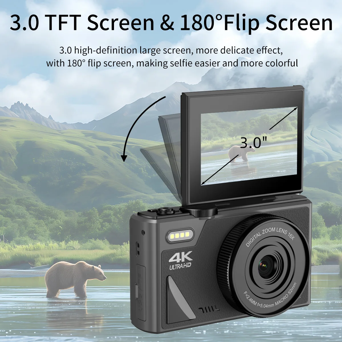 2026unique Лидер продаж HD 4K 64MP Цифровая ретро-камера 3.0 TFT с откидным экраном 18-кратный цифровой зум с Wi-Fi Фото + видеозапись Vlog Ca
2026unique Лидер продаж HD 4K 64MP Цифровая ретро-камера 3.0 TFT с откидным экраном 18-кратный цифровой зум с Wi-Fi Фото + видеозапись Vlog Ca