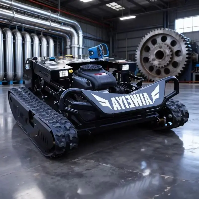 Customized Home Use Remote Control Tank Robot Flail Lawn Mower All-Terrain Crawler for Farm Orchard Lawn & Course
Customized Home Use Remote Control Tank Robot Flail Lawn Mower All-Terrain Crawler for Farm Orchard Lawn & Course