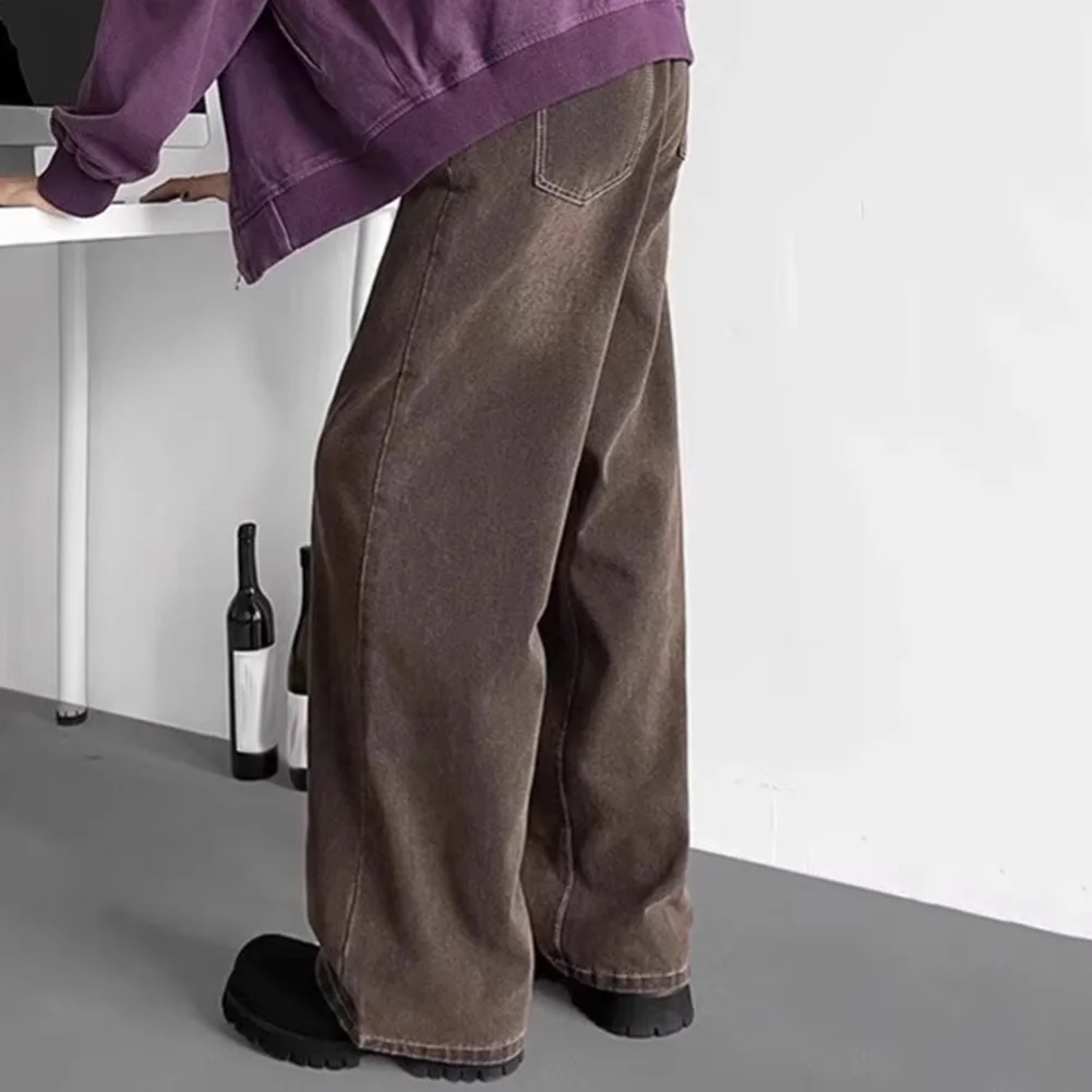 All Season Wide Leg Trousers Solid Color Pants Casual Pants Brown Loose Straight Trousers Men's Fashion Trousers
All Season Wide Leg Trousers Solid Color Pants Casual Pants Brown Loose Straight Trousers Men's Fashion Trousers