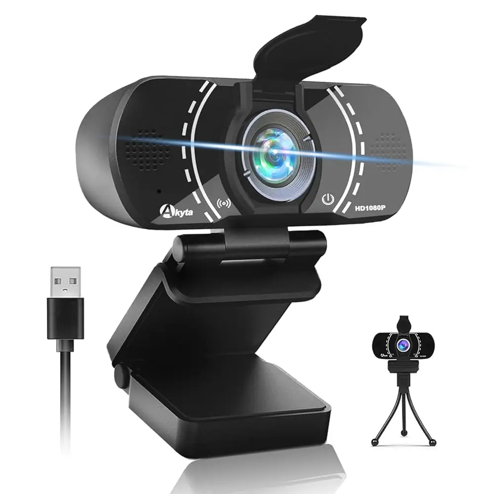 Free ShippingWebcam for PC, 1080P Webcam with Microphone/Tripod/Privacy Cover/Wide Angle 110°, Plug & Play USB Web Camera for De
Free ShippingWebcam for PC, 1080P Webcam with Microphone/Tripod/Privacy Cover/Wide Angle 110°, Plug & Play USB Web Camera for De