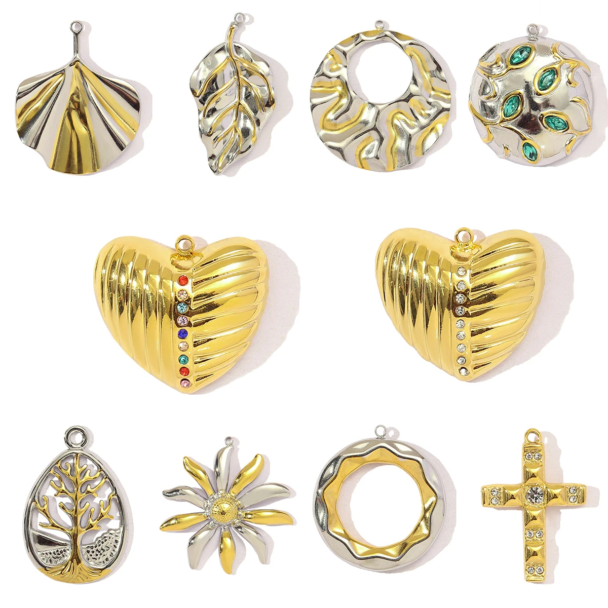 3Pcs/Lot Stainless Steel Leaf Charms Heart Pendants For DIY Making Bracelet Necklace Earring Jewelry Accessory Wholesale
3Pcs/Lot Stainless Steel Leaf Charms Heart Pendants For DIY Making Bracelet Necklace Earring Jewelry Accessory Wholesale