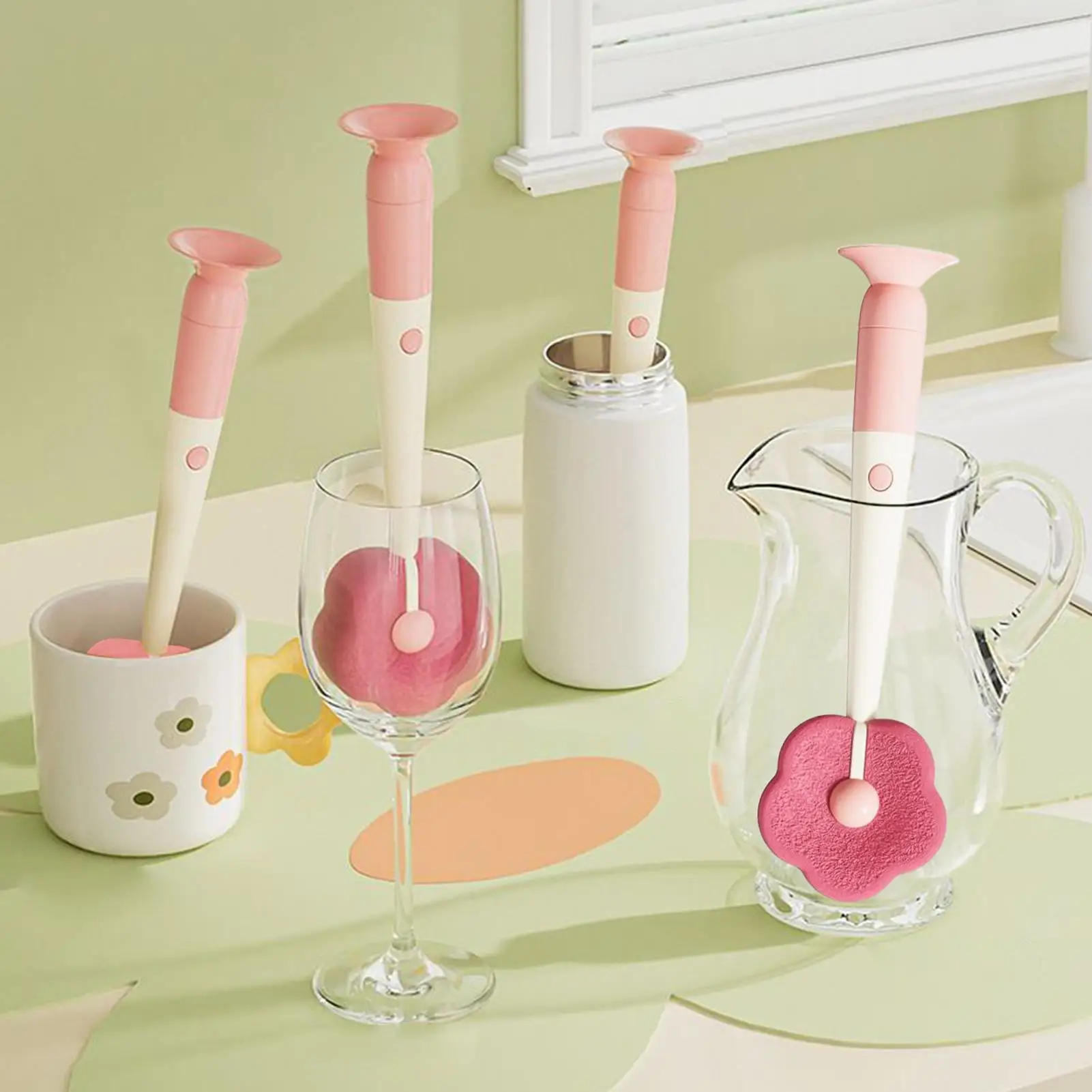 Cup Cleaner Brush Tumbler Cleaner Brush Suction Tool Washer Sponge Scrubber Flower-Shaped Crevice Cleaner For Wine Bathroom Sink
Cup Cleaner Brush Tumbler Cleaner Brush Suction Tool Washer Sponge Scrubber Flower-Shaped Crevice Cleaner For Wine Bathroom Sink