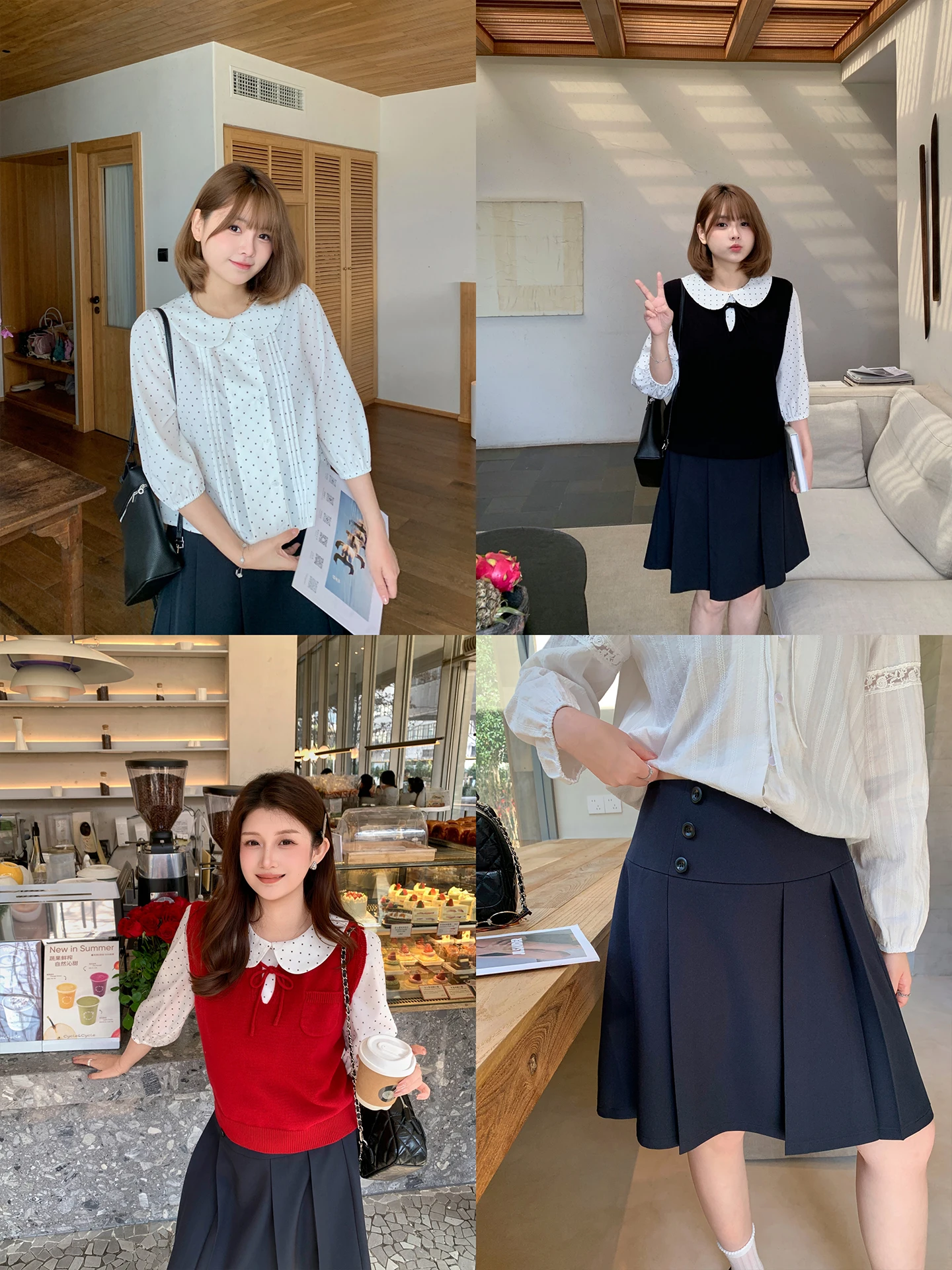 Mashixi plus Size Women's Fashion Set Sweet Korean Style Knitted Vest Shirt Half Skirt New Arrival Casual Loose Fit Spring
Mashixi plus Size Women's Fashion Set Sweet Korean Style Knitted Vest Shirt Half Skirt New Arrival Casual Loose Fit Spring